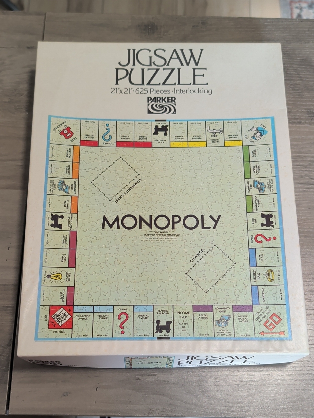 Vintage 625 Piece Monopoly Jigsaw Puzzle